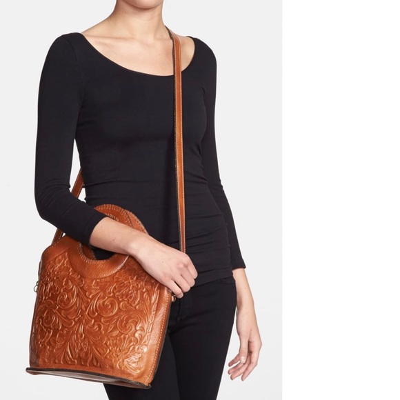 Patricia Nash Leather Moretto Tooled Crossbody Bag